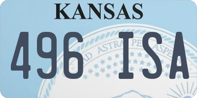 KS license plate 496ISA