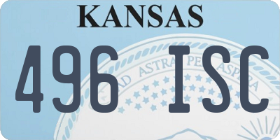 KS license plate 496ISC