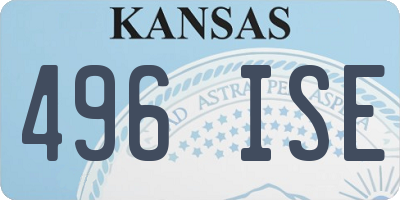 KS license plate 496ISE