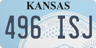 KS license plate 496ISJ
