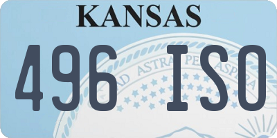 KS license plate 496ISO