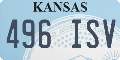 KS license plate 496ISV