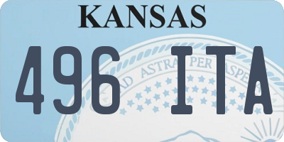 KS license plate 496ITA
