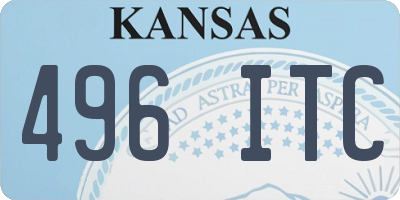 KS license plate 496ITC