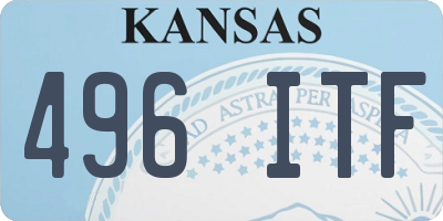 KS license plate 496ITF