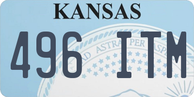 KS license plate 496ITM