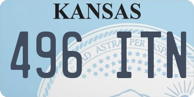 KS license plate 496ITN