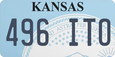 KS license plate 496ITO