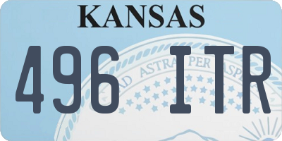 KS license plate 496ITR