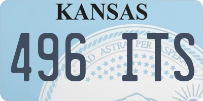 KS license plate 496ITS