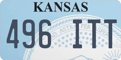 KS license plate 496ITT
