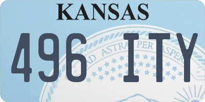 KS license plate 496ITY