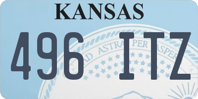 KS license plate 496ITZ