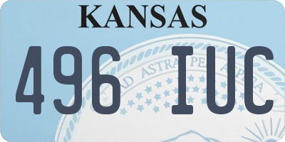 KS license plate 496IUC