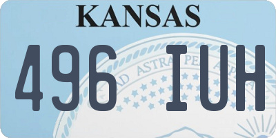 KS license plate 496IUH