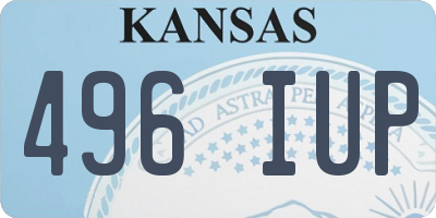 KS license plate 496IUP