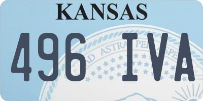 KS license plate 496IVA