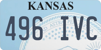 KS license plate 496IVC
