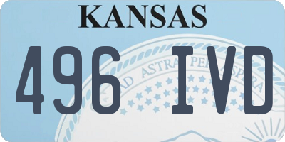 KS license plate 496IVD