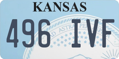 KS license plate 496IVF