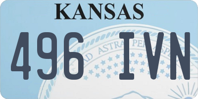 KS license plate 496IVN