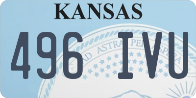 KS license plate 496IVU
