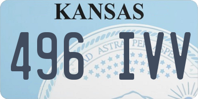 KS license plate 496IVV