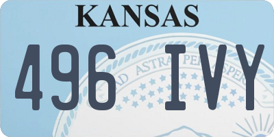 KS license plate 496IVY