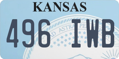 KS license plate 496IWB