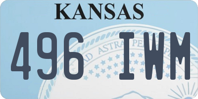 KS license plate 496IWM