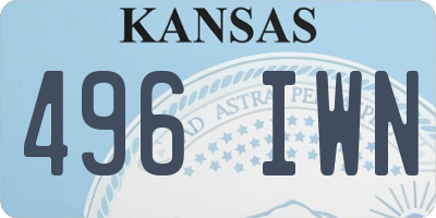 KS license plate 496IWN