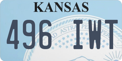 KS license plate 496IWT