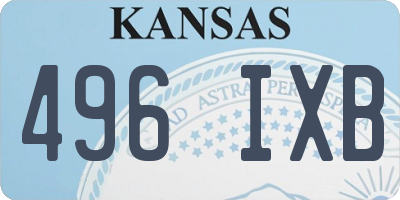 KS license plate 496IXB
