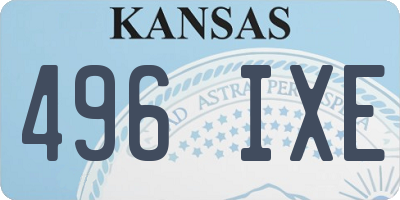 KS license plate 496IXE