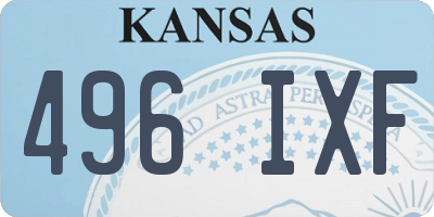 KS license plate 496IXF