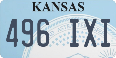 KS license plate 496IXI