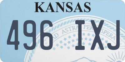 KS license plate 496IXJ