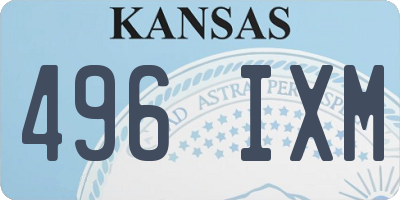 KS license plate 496IXM