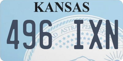 KS license plate 496IXN