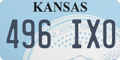KS license plate 496IXO