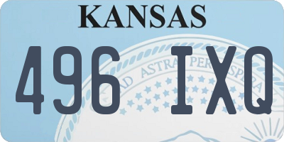 KS license plate 496IXQ