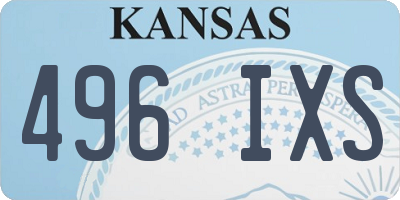 KS license plate 496IXS