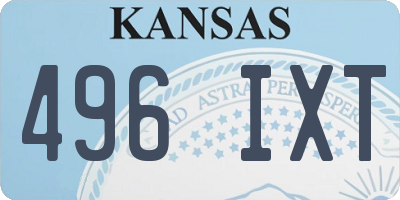 KS license plate 496IXT