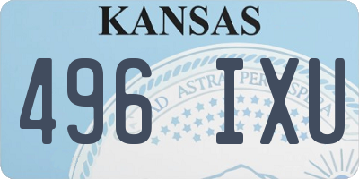 KS license plate 496IXU