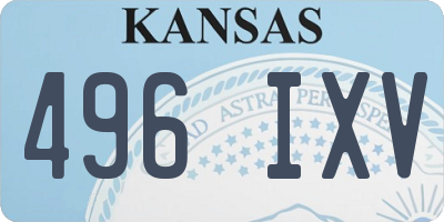 KS license plate 496IXV