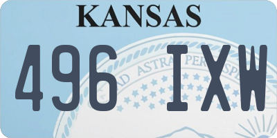 KS license plate 496IXW