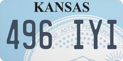 KS license plate 496IYI