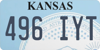 KS license plate 496IYT