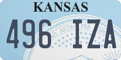 KS license plate 496IZA