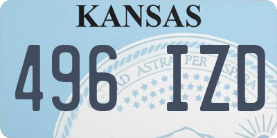 KS license plate 496IZD